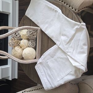 Old Navy Super Skinny Mid Rise Ankle White Jeans